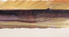 Bananas, 1983, Framed Impressionist Watercolor by Ed Ahlstrom