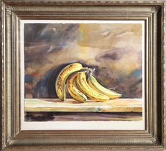 "Bananas", 1983, Framed Watercolor by Ed Ahlstrom