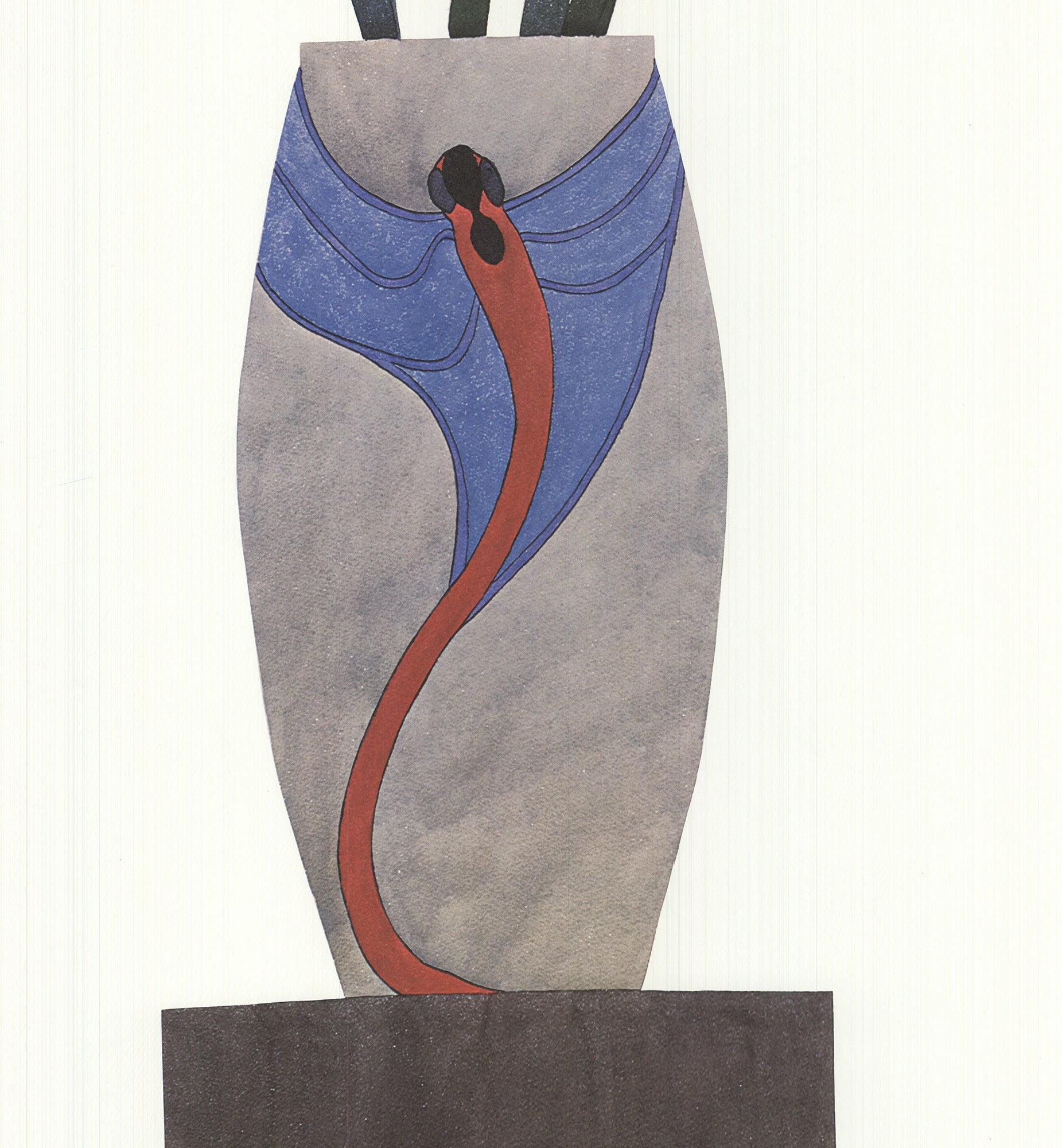 Ed Baynard 'Flowers in Vase on Black Stand' 1980- Vintage For Sale 3