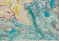 Monotype rare sans titre avec coloration à la main d'Ed Baynard