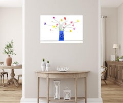 "The Italian Poppies" by Ed Baynard (Flowers, White, Abstract, Still life)