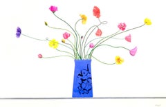 "The Italian Poppies" by Ed Baynard (Flowers, White, Abstract, Still life)