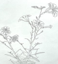 Acquaforte di fiori zen minimalista del modernista americano Ed Baynard Stampa pop art