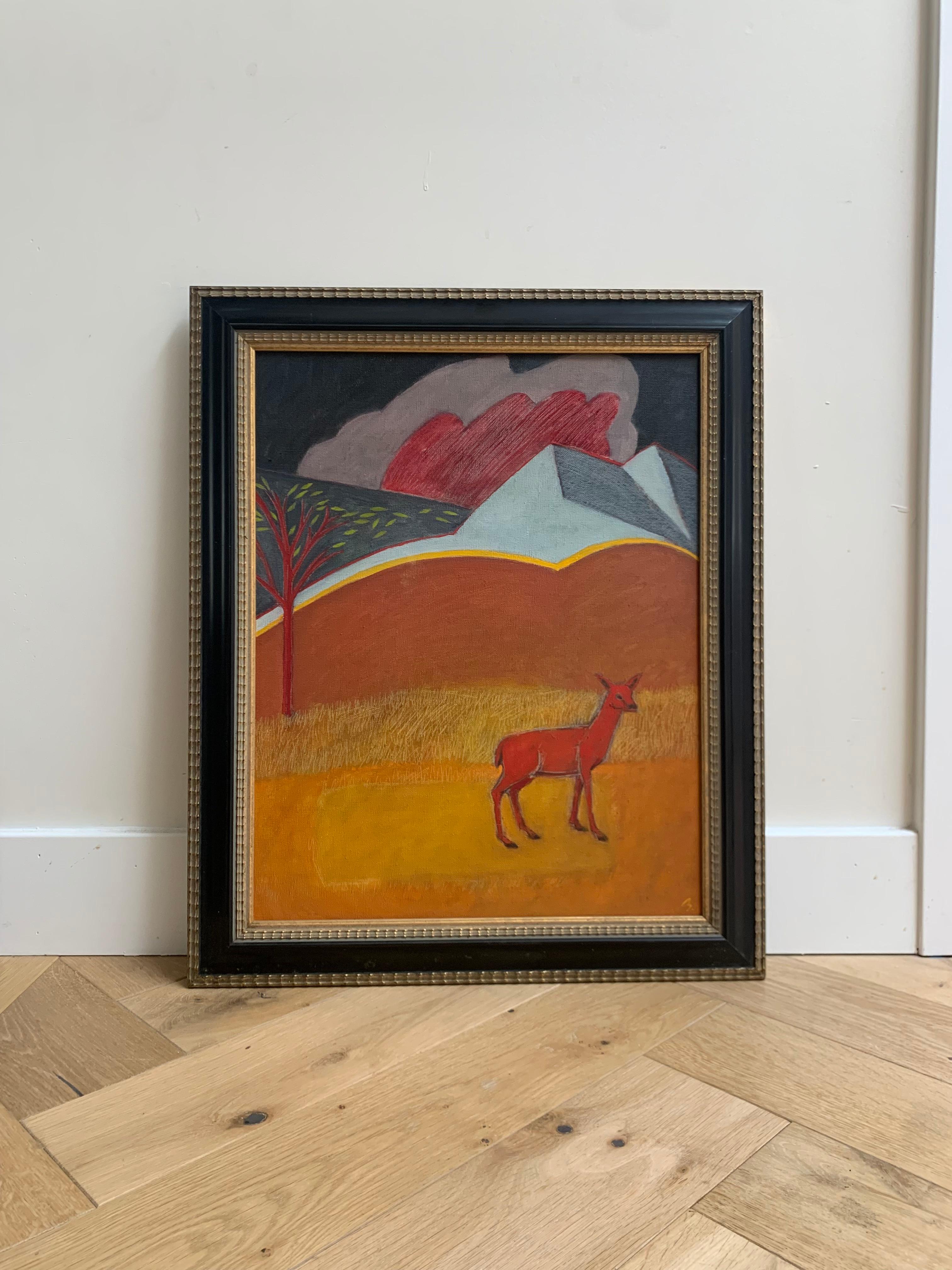 American Ed Beardsley Painting, Framed and Signed, 1970s