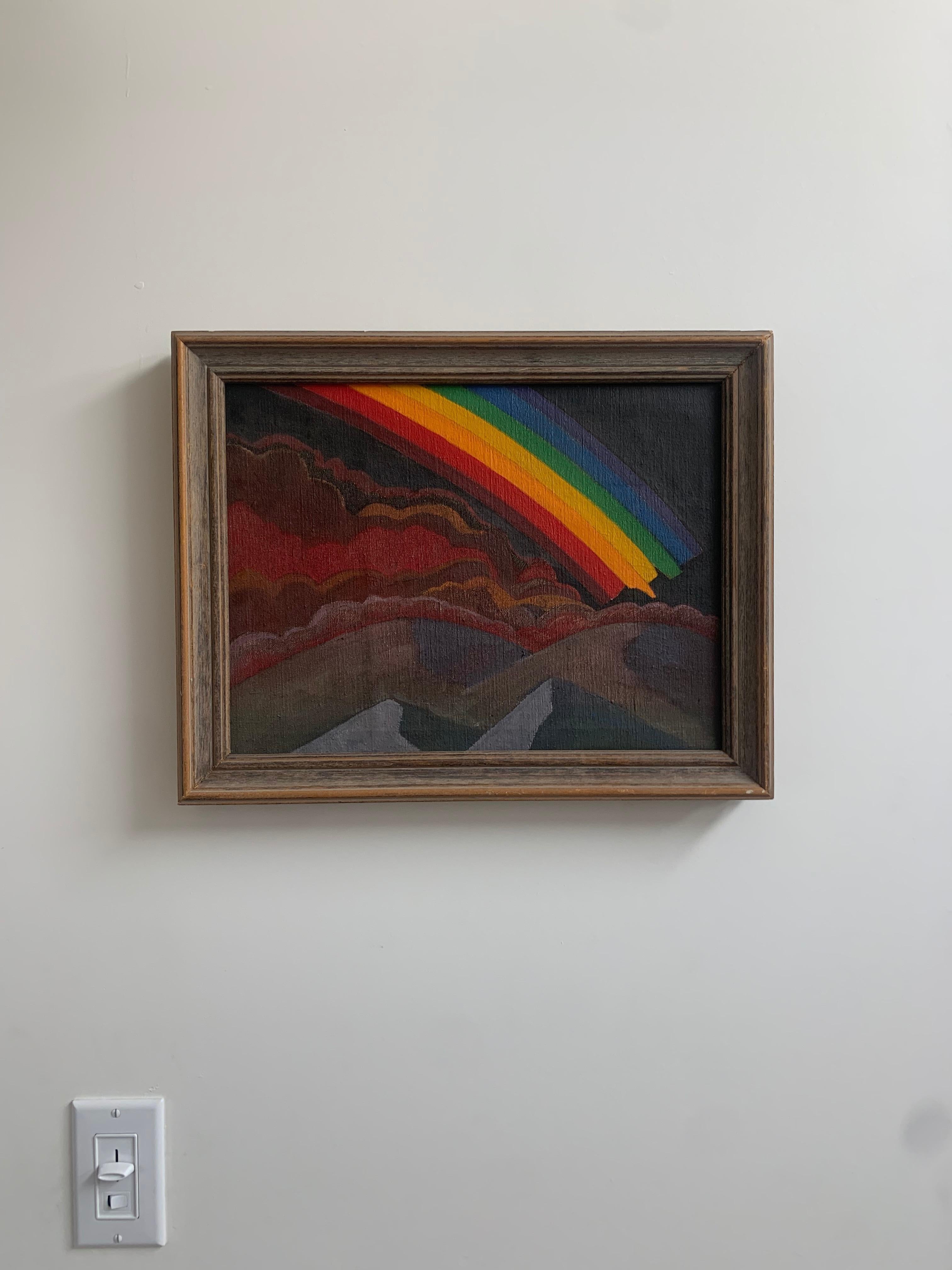 Ed Beardsley Painting “Midnight Rainbow”, 1980, Signed and Framed 3