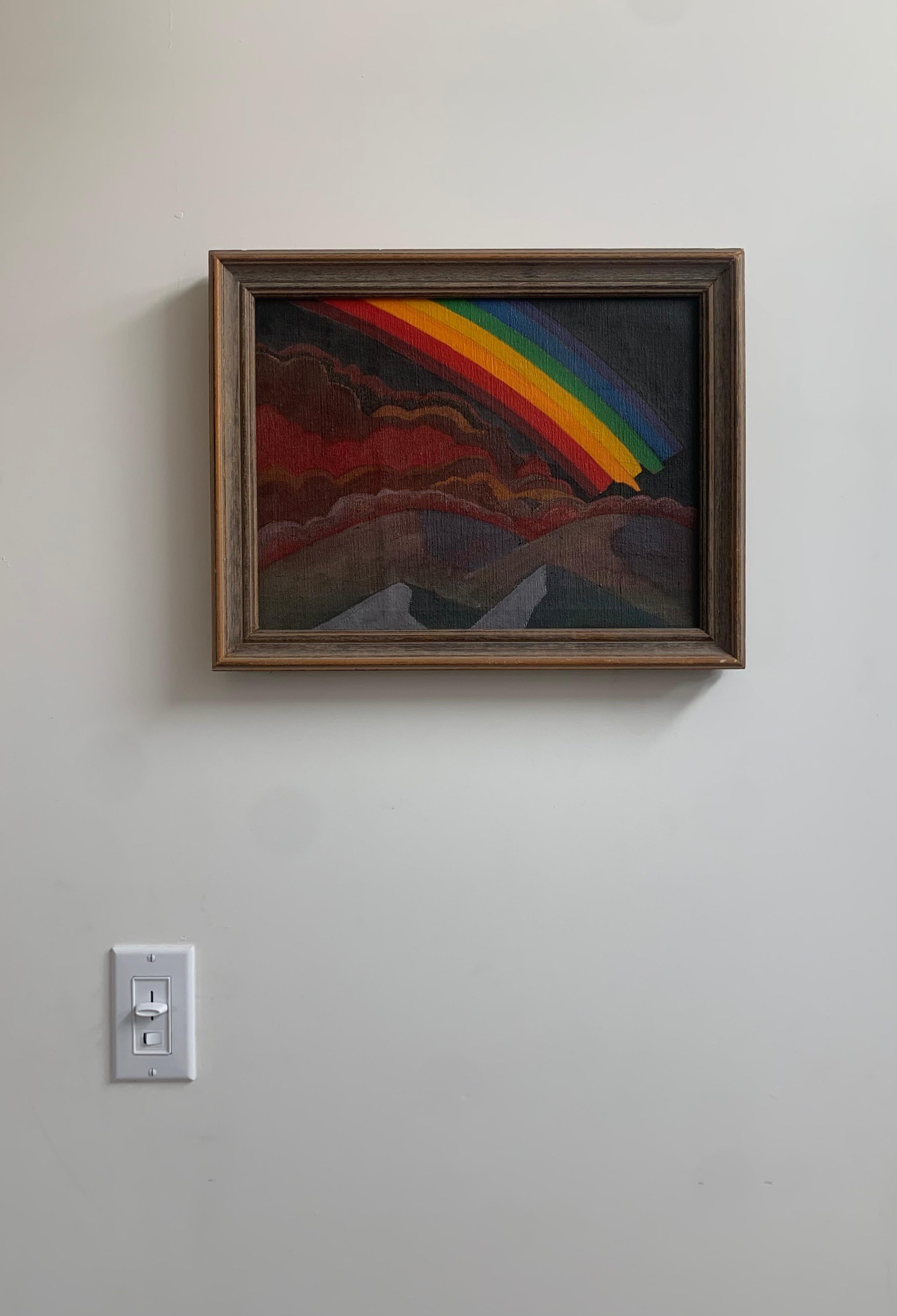Ed Beardsley Painting “Midnight Rainbow”, 1980, Signed and Framed 5