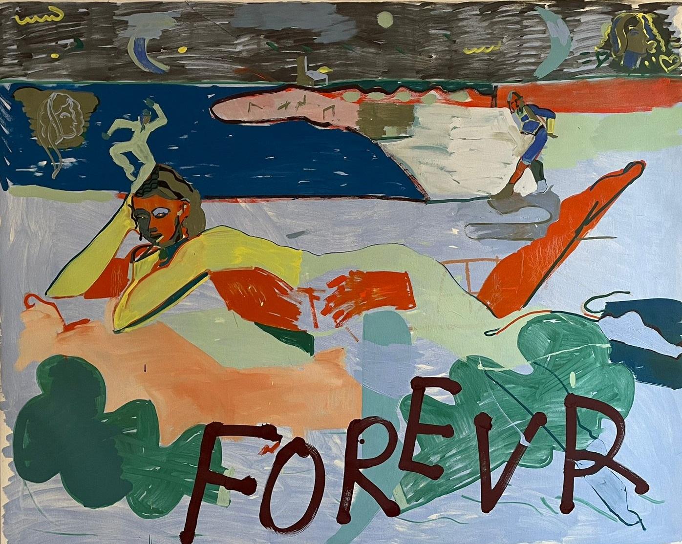 CONTEMPORARY Abstrakte figurative britische Künstlerin Ed Burkes Forever 2024, CONTEMPORARY
