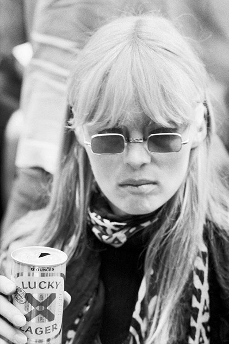 Ed Caraeff Black and White Photograph - Nico at Monterey Pop Festival