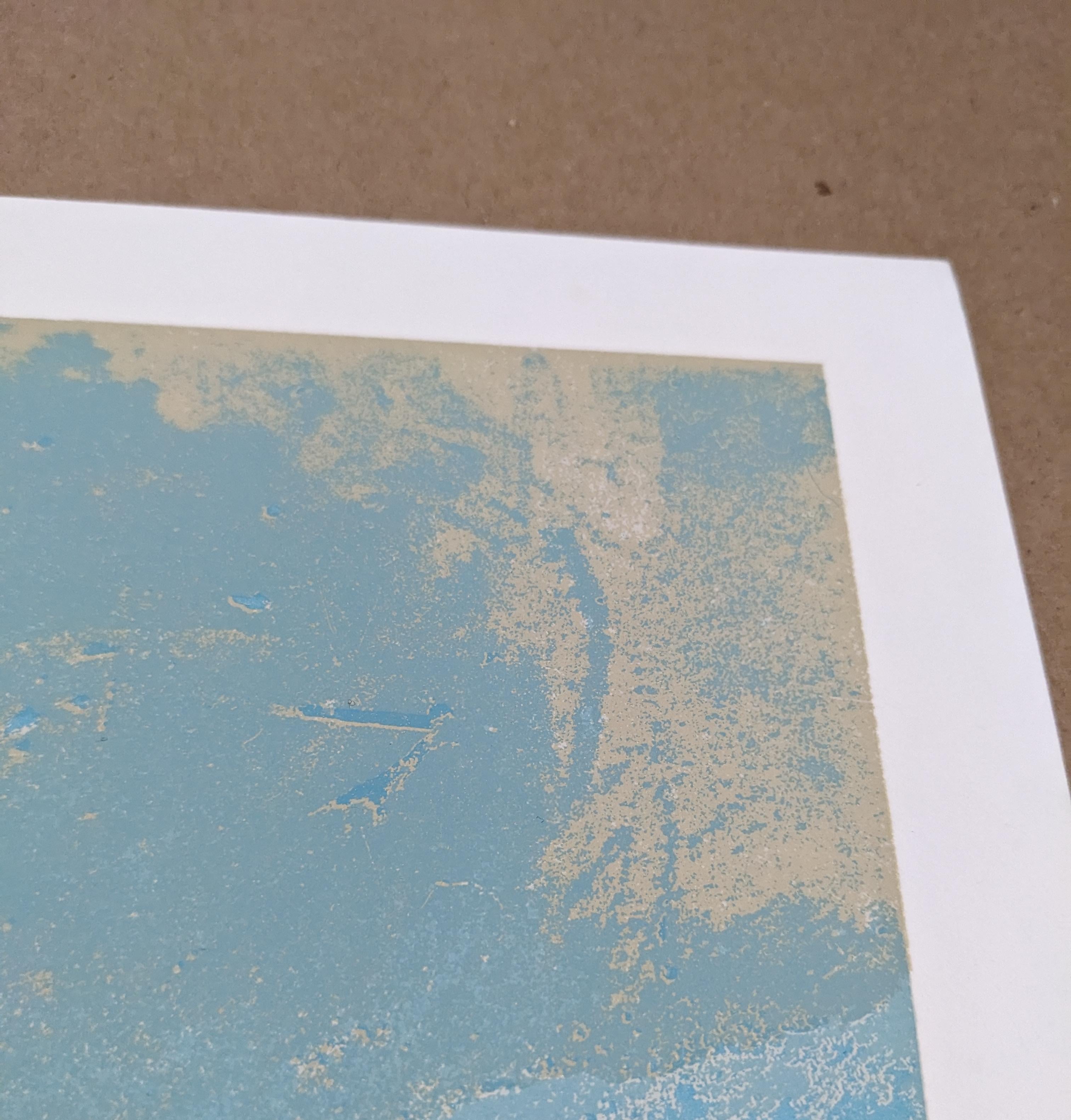 untitled - Blue Abstract Print by Ed Clark