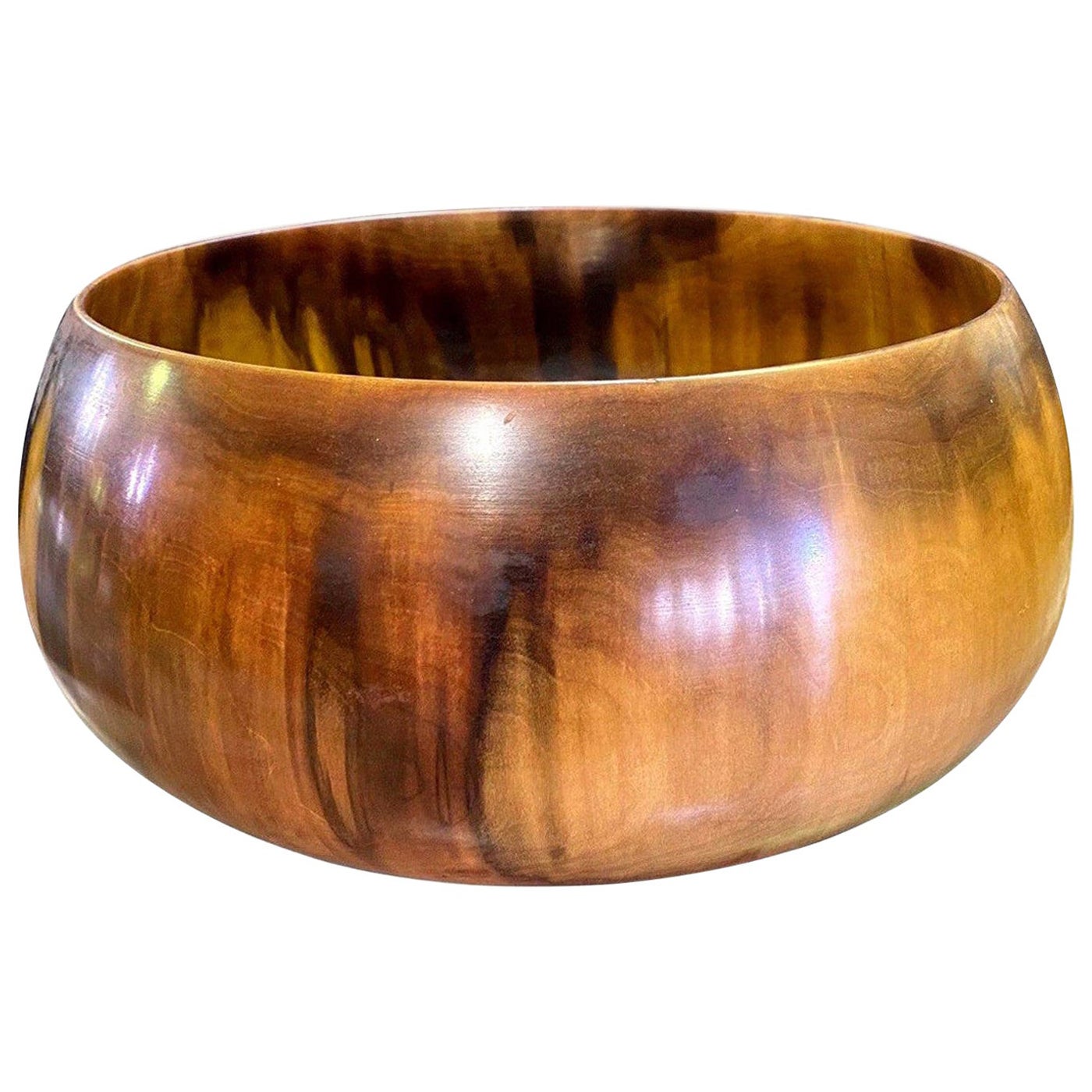 Ed Edward Moulthrop Gran cuenco artístico de madera de tulipán torneada y labrada, firmado en venta