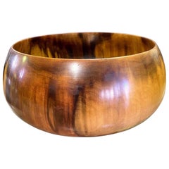 Ed Edward Moulthrop Signed Large Turned Figured Tulipwood Centerpiece Art Bowl