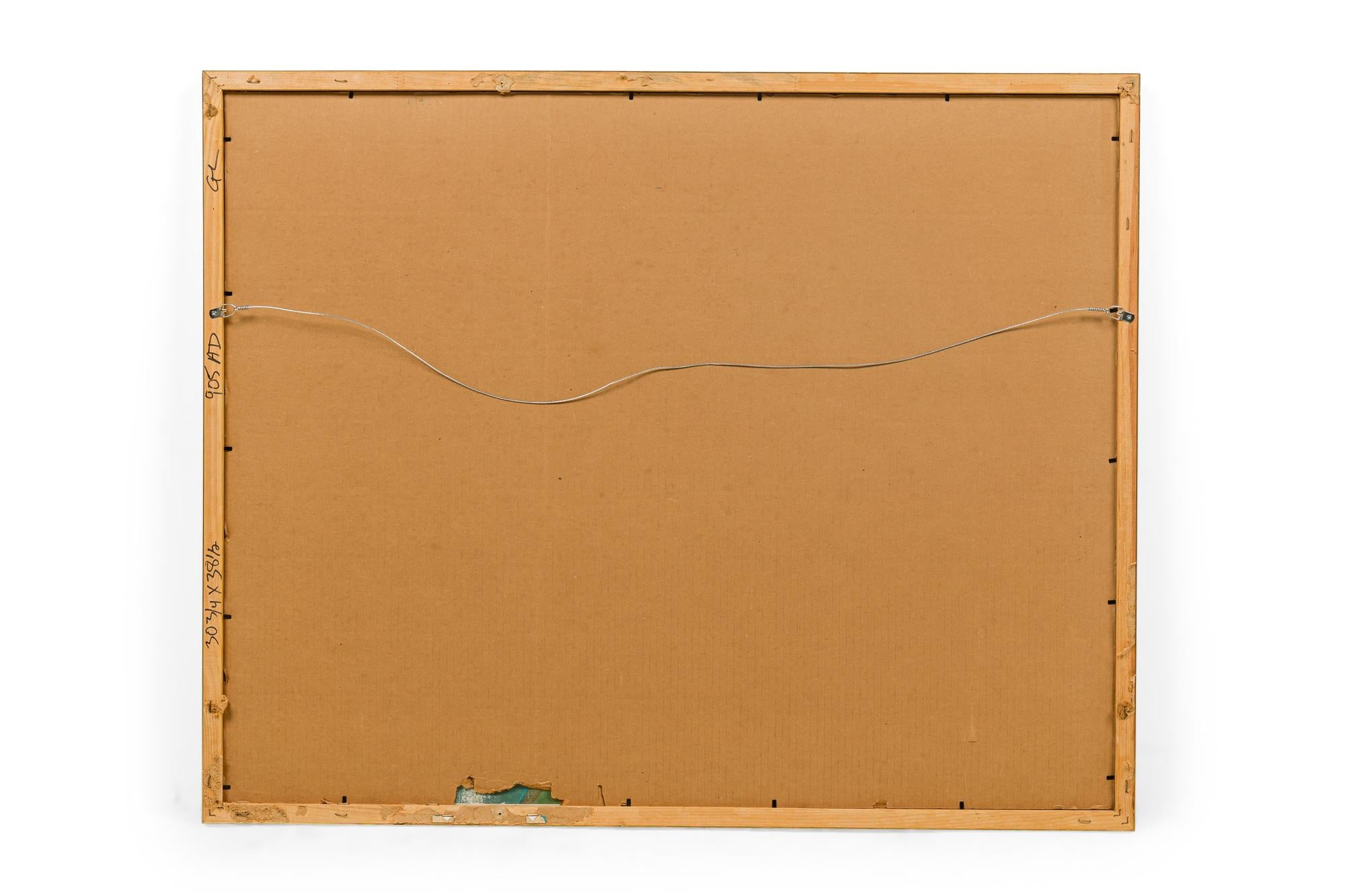 20th Century Ed Eller American Mid-Century Black and White Abstract Painting For Sale