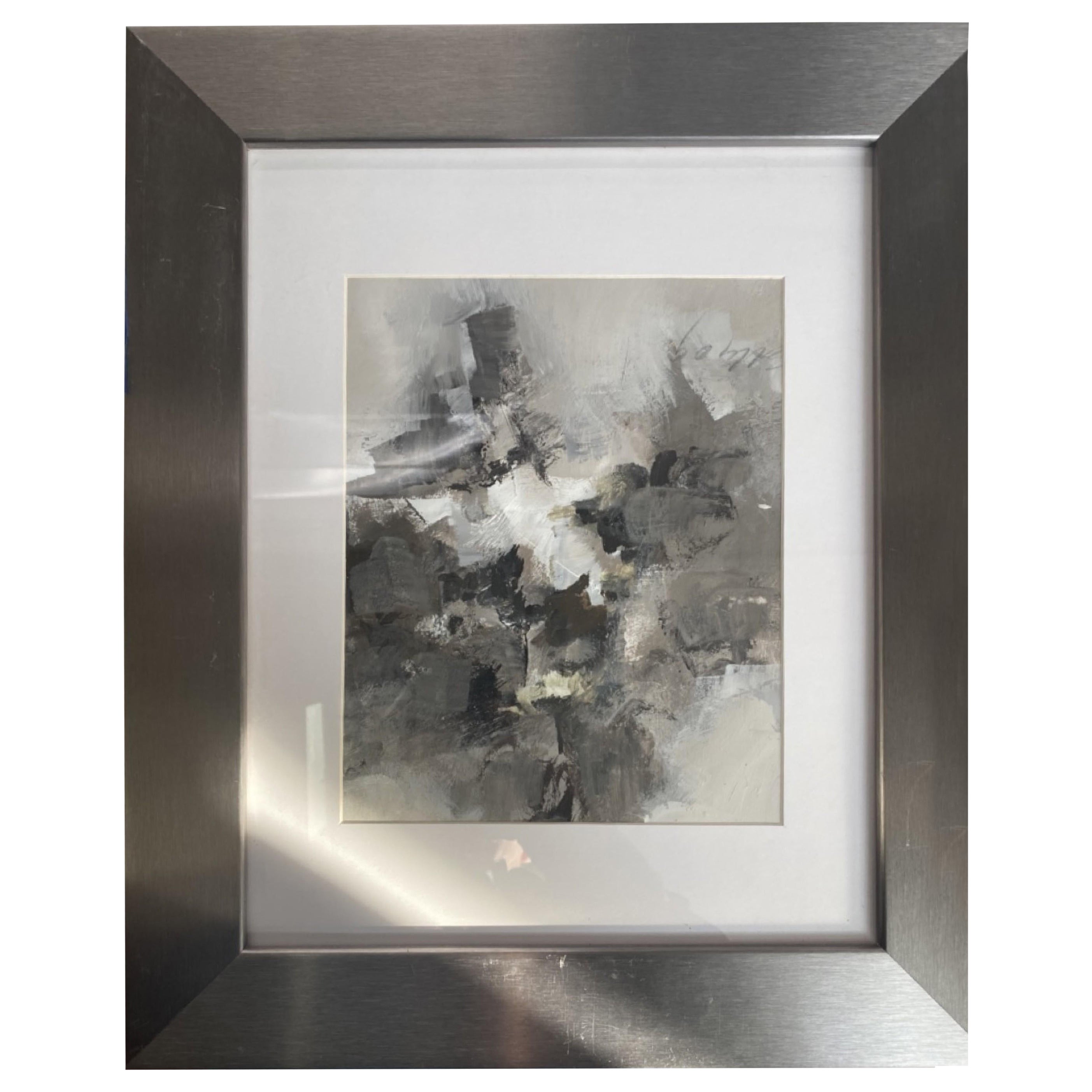 Ed Eller Contemporary American Dark Gray Abstract Painting