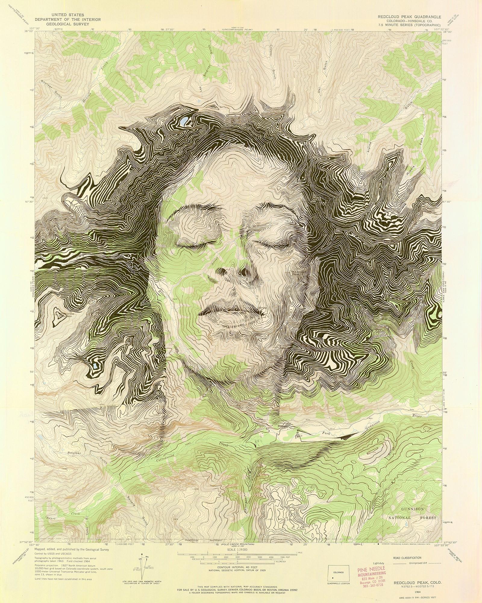 "Montañas de San Juan" (2023) Póster de edición limitada, Retrato de mujer
