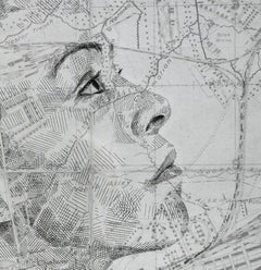 „Chester Street“ von Ed Fairburn, Plakatdruck in limitierter Auflage, Porträt einer Frau