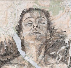 „Keswick“ von Ed Fairburn, Plakatdruck in limitierter Auflage, Aktporträt einer Frau