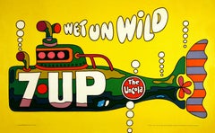 Original 1970 7 Up Poster by Ed George - Wet Un Wild Yellow Submarine