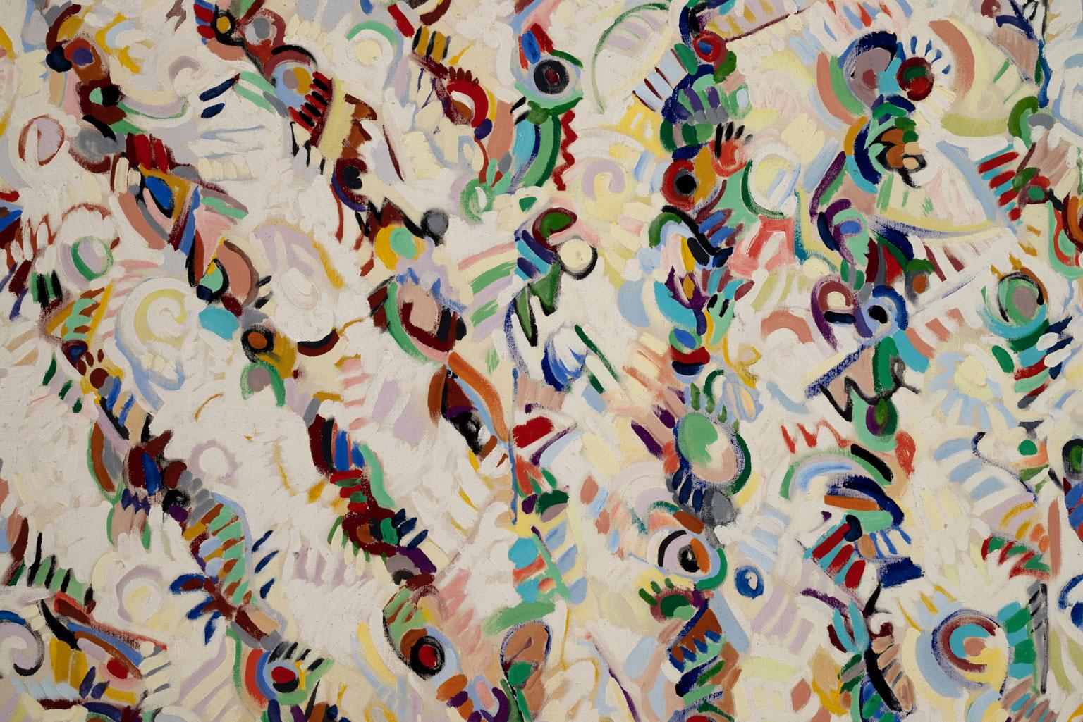 Untitled Abstract, an original oil on canvas by Edward Gilliam, is a piece for the true collector. Gilliam's use of color and paint thickness immediately captivates the viewer. It is very difficult to do the piece justice with 2-D images, but there