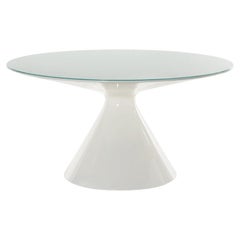 Ed Glossy Absolute White Table by Guglielmo Berchicci