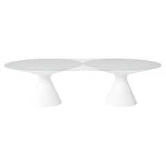 Ed II Glossy Absolute White Table by Guglielmo Berchicci