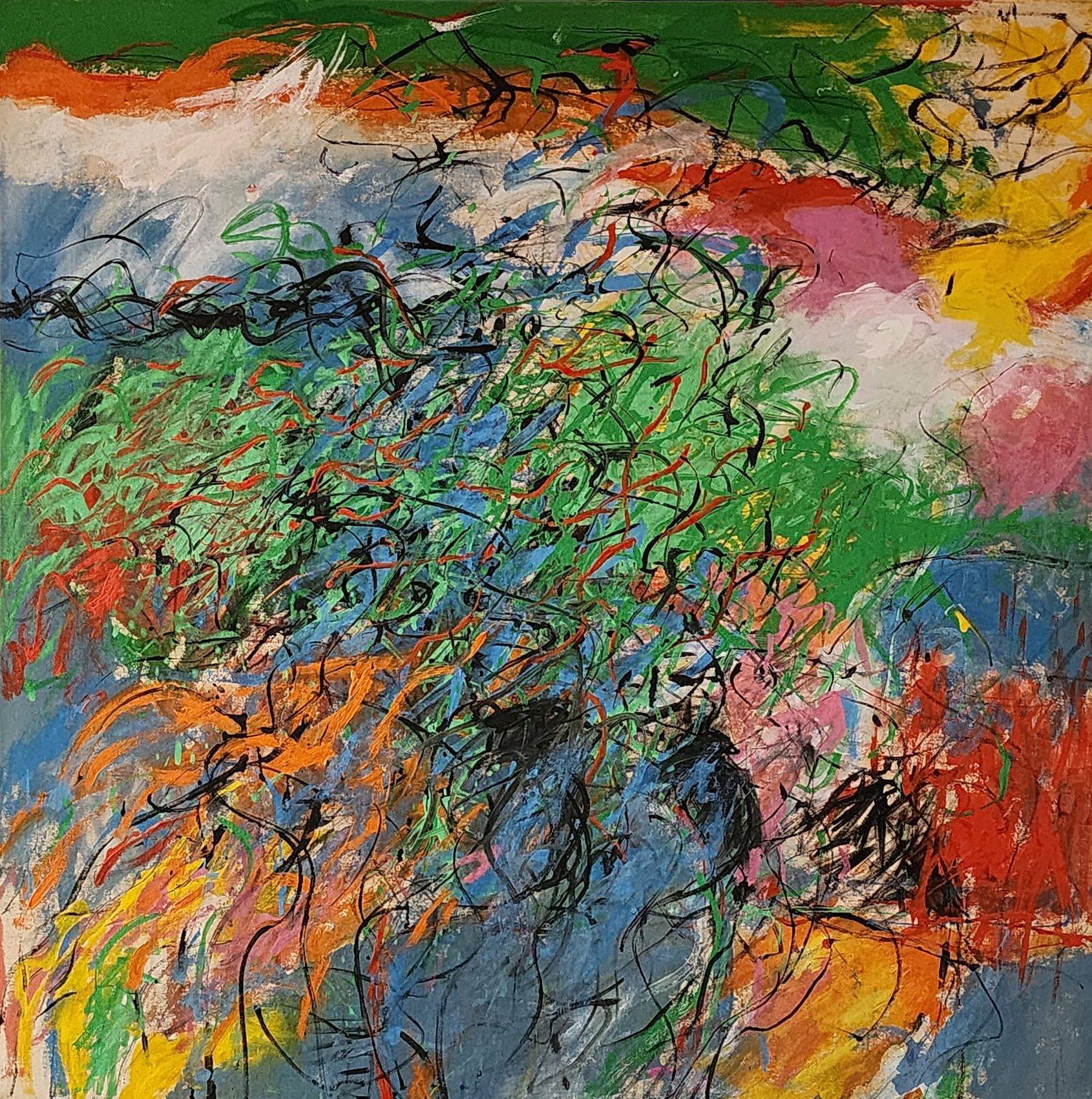 Abstract Painting di Ed Kerns - Composizione astratta lirica 1972