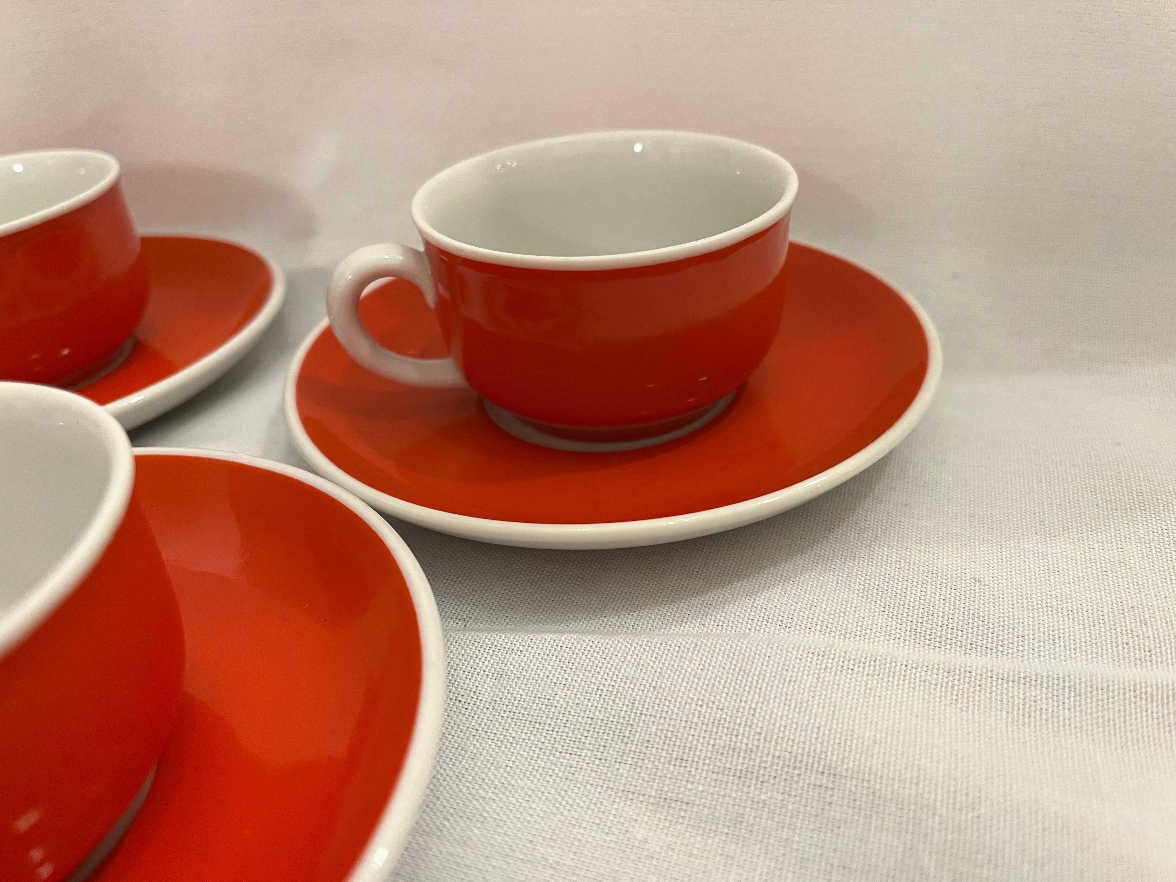 Ed Langbein and Richard Ginori Italian Espresso Cups and Saucers Set of Eight 1