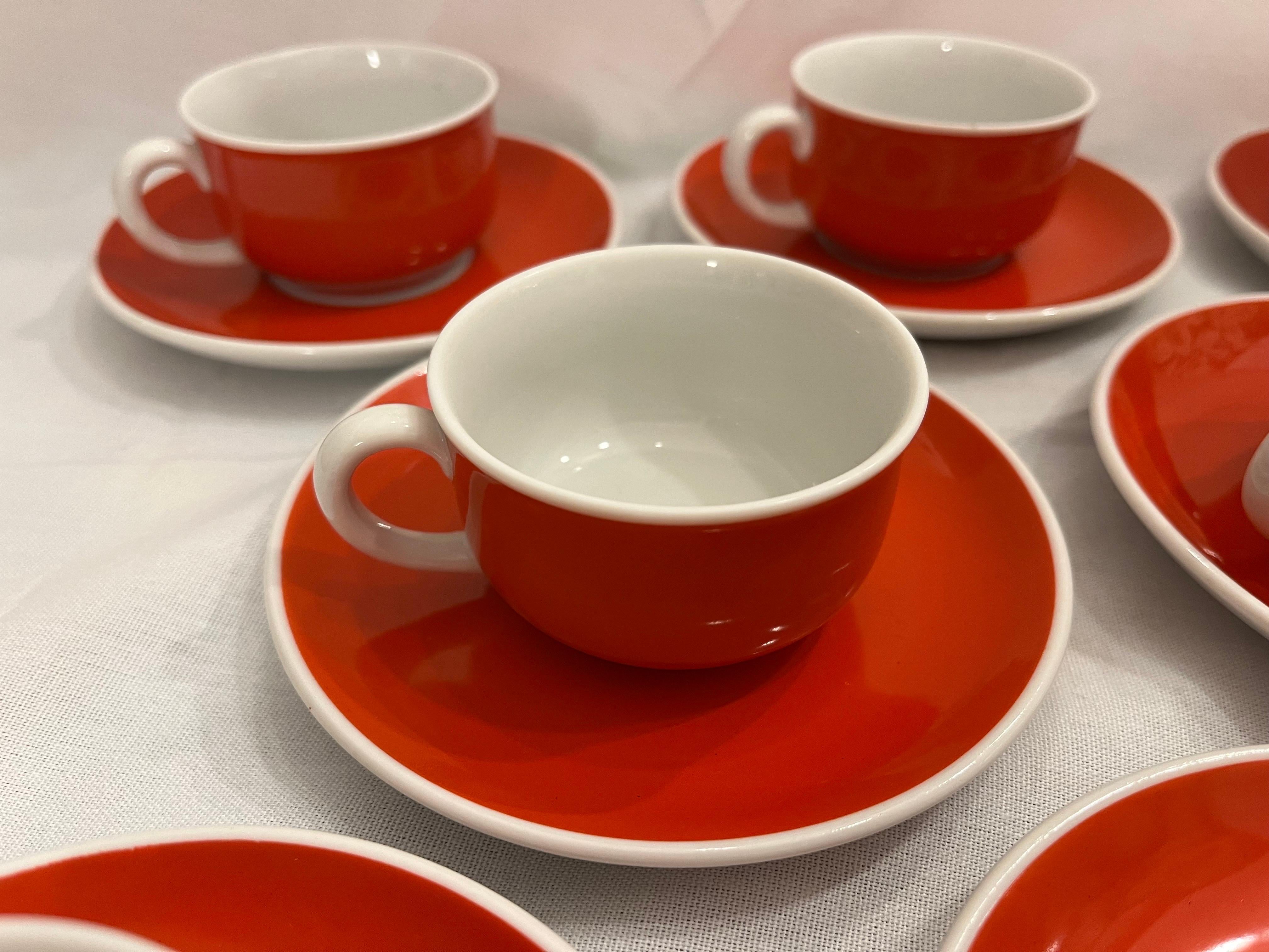 Ed Langbein and Richard Ginori Italian Espresso Cups and Saucers Set of Eight 2