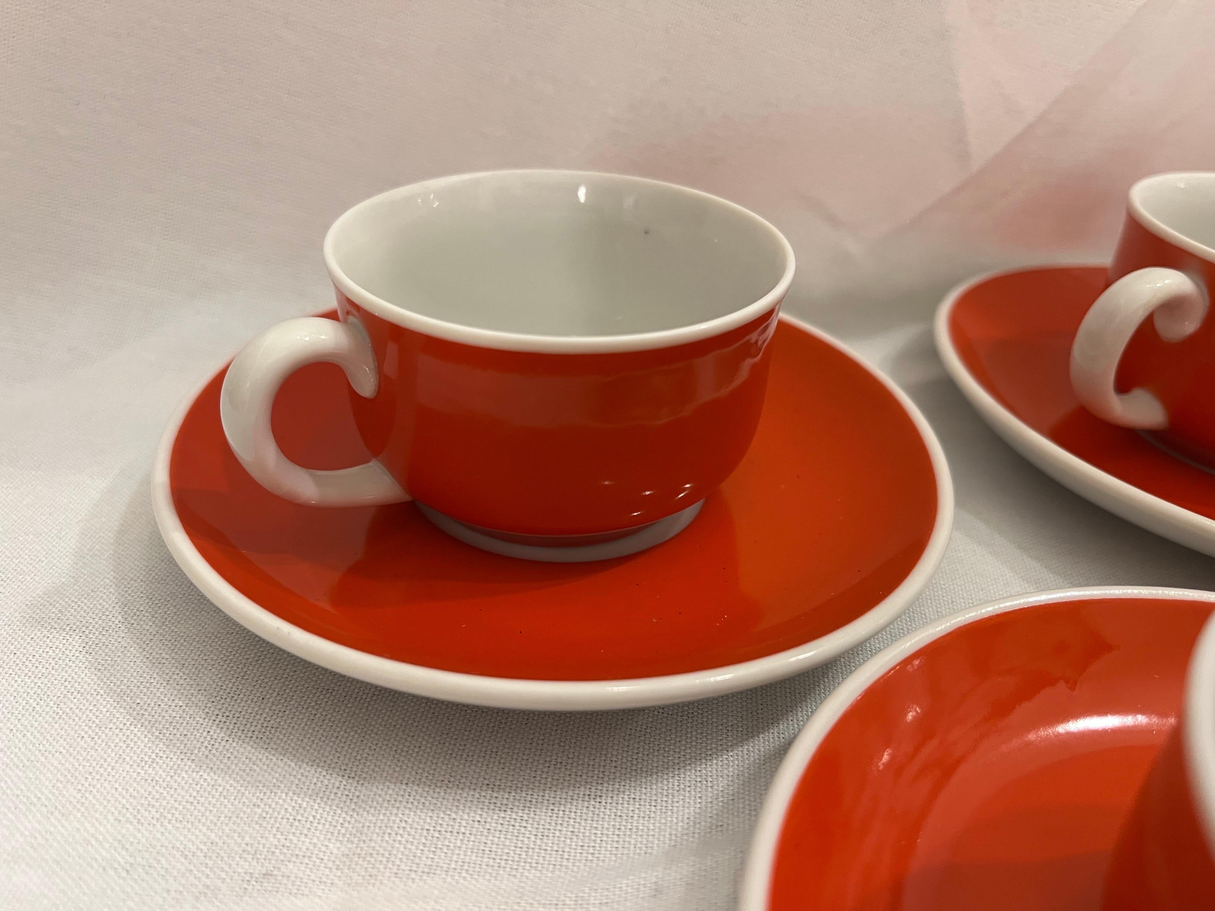 Ed Langbein and Richard Ginori Italian Espresso Cups and Saucers Set of Eight 4
