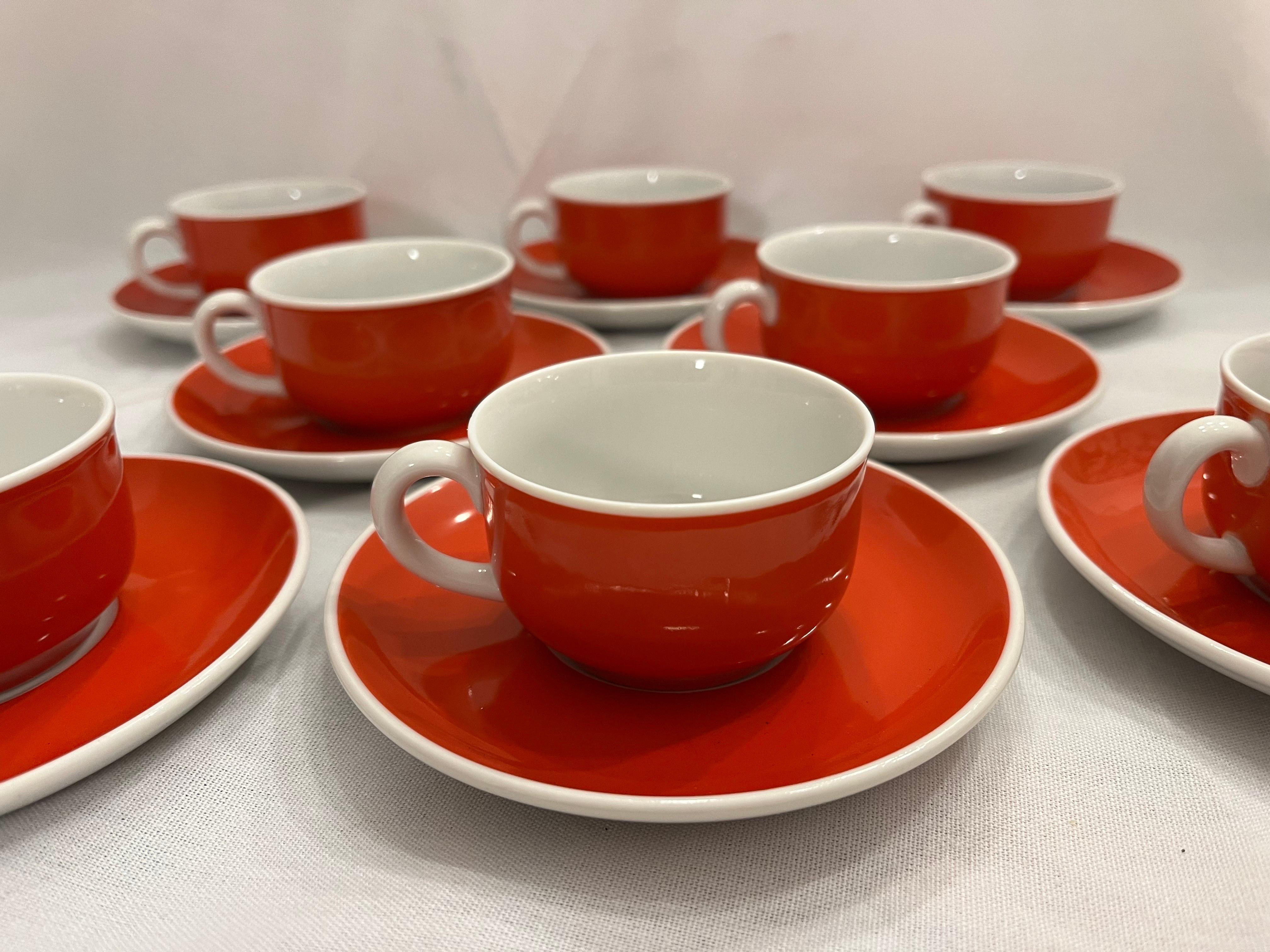 Ed Langbein and Richard Ginori Italian Espresso Cups and Saucers Set of Eight 6
