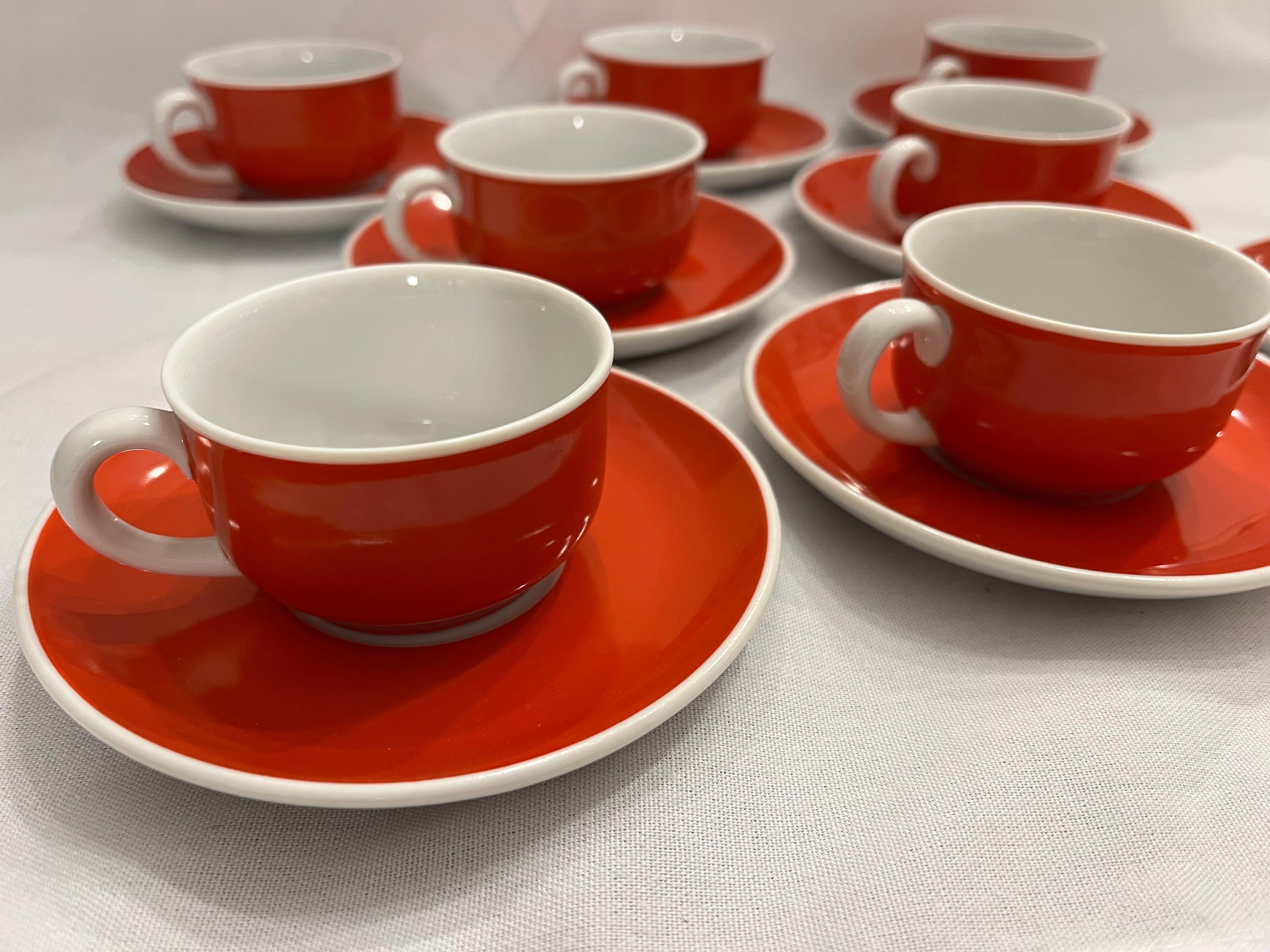 Ed Langbein and Richard Ginori Italian Espresso Cups and Saucers Set of Eight 7