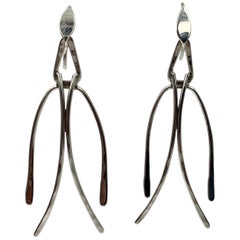 Ed Levin Orecchini pendenti modernisti del Medioevo in argento sterling