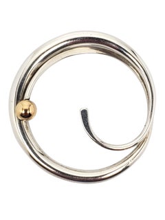 Ed Levin Anhänger aus Sterlingsilber mit 14-karätigem Gold in Spiralform #24688