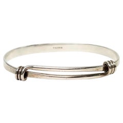 Ed Levin Sterling Silver Signature Bracelet, Size Small