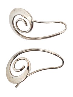 Orecchini a spirale pendenti in argento sterling di Ed Levin #24687