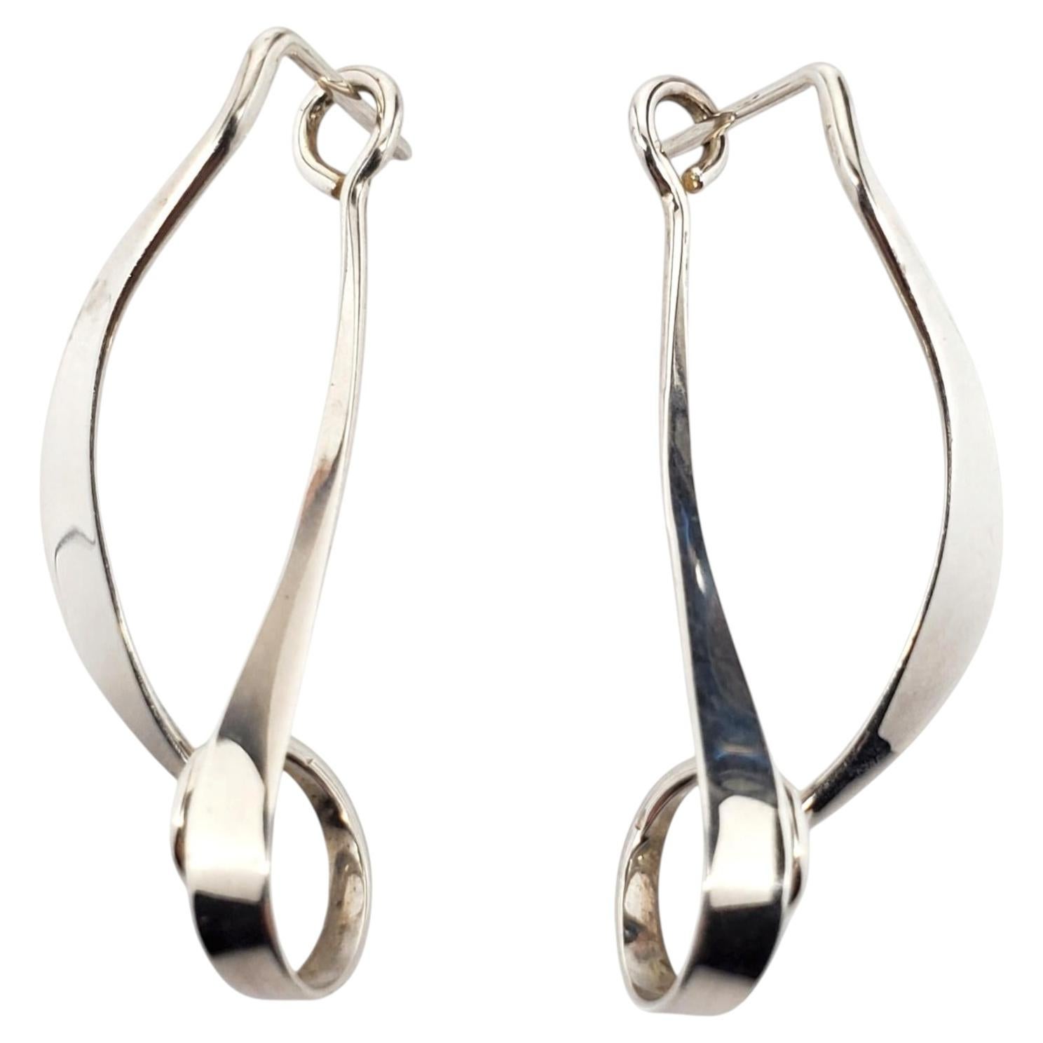 Ed Levin Sterling Silver Spiral Drop Earrings #24710