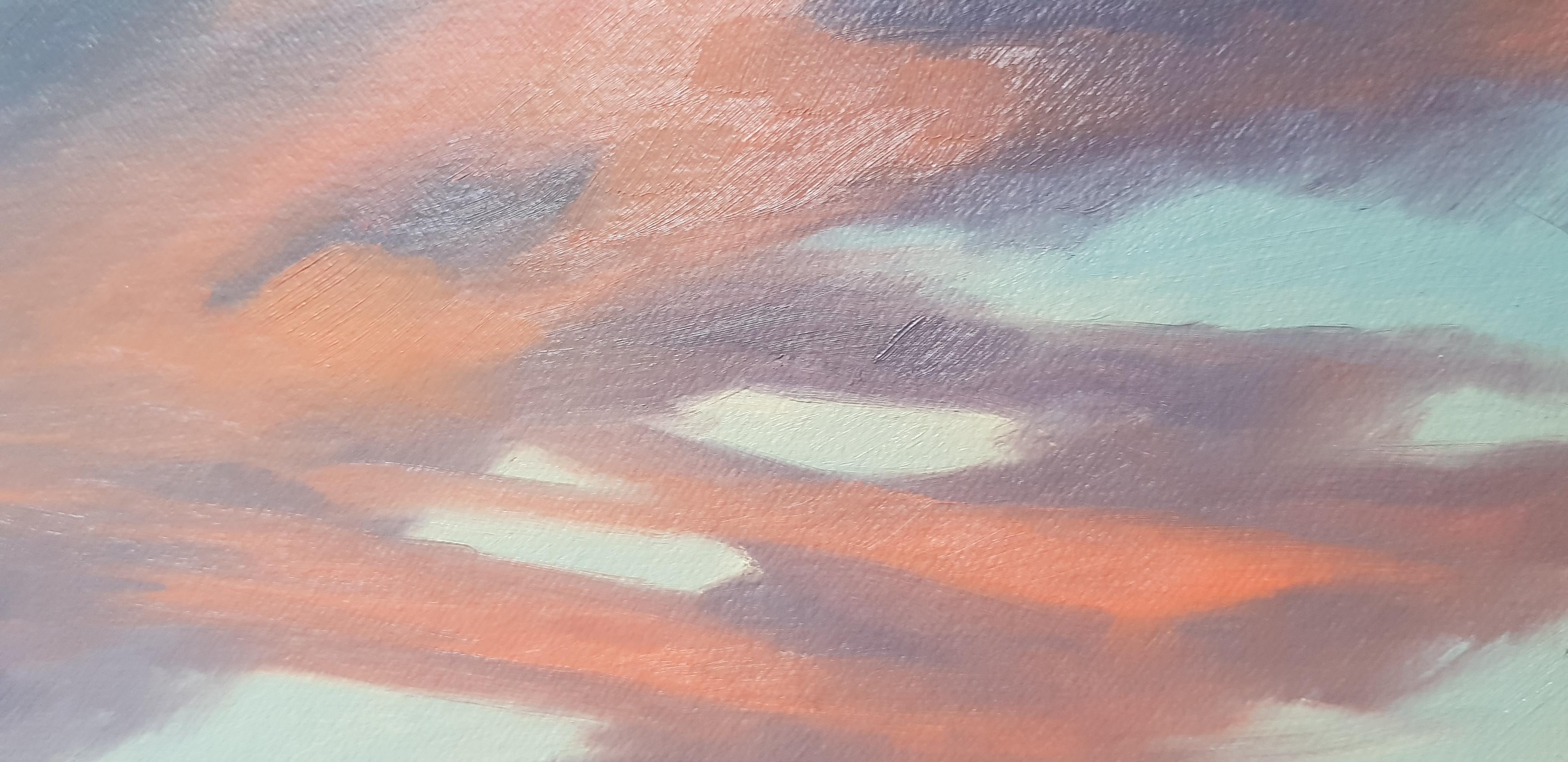 Ed Mell Desert Vibe Sunset Öl auf Leinwand Originalgemälde im Angebot 6