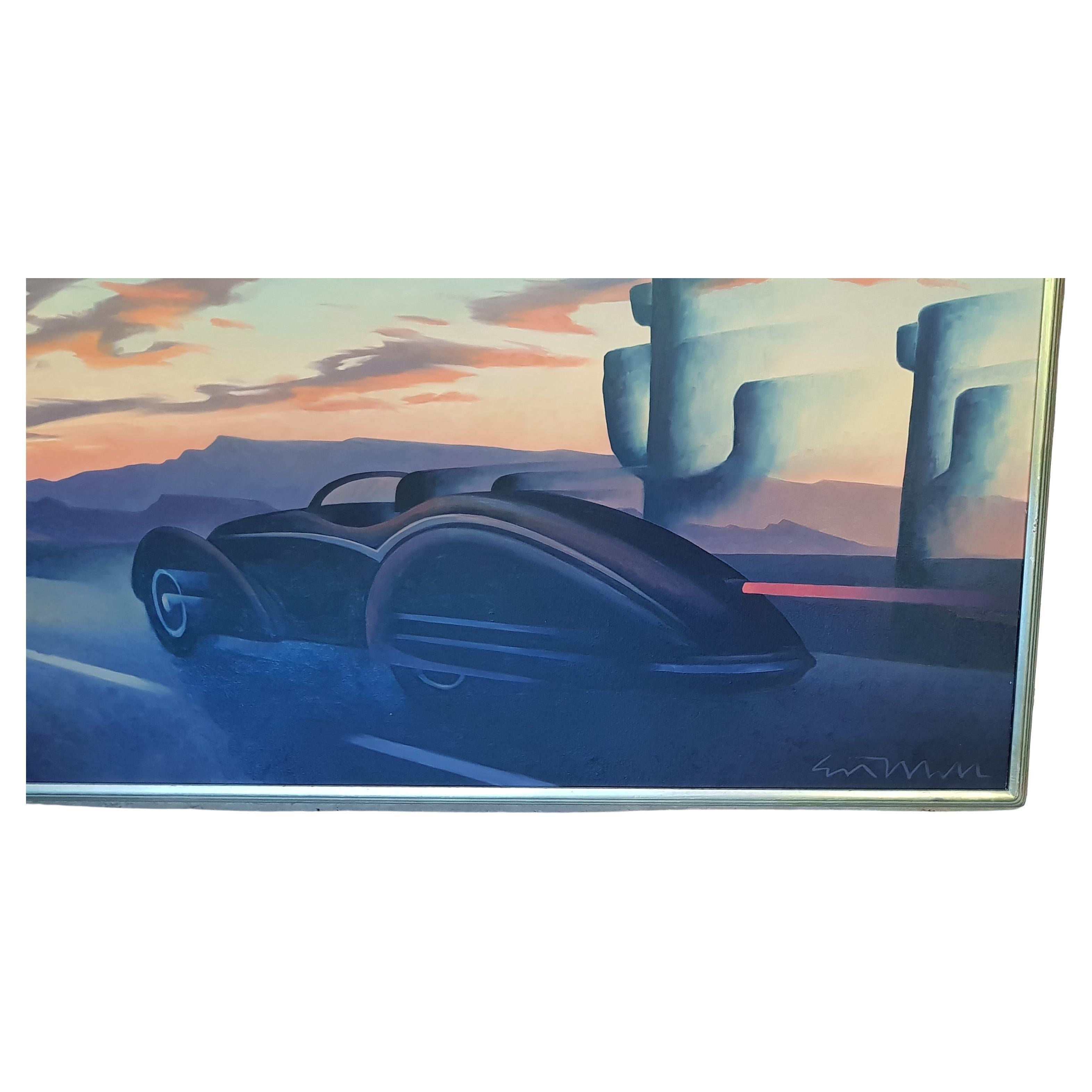 Ed Mell Desert Vibe Sunset Öl auf Leinwand Originalgemälde (Ende des 20. Jahrhunderts) im Angebot
