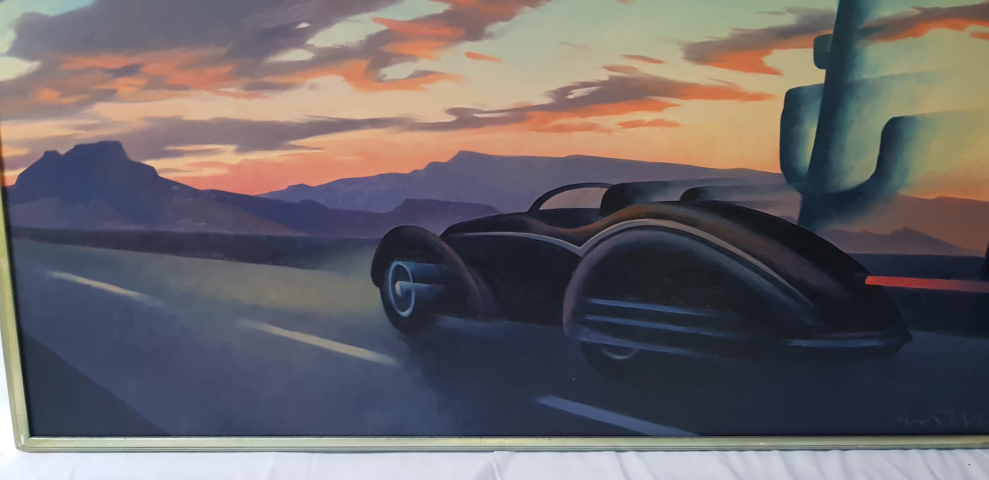 Ed Mell Desert Vibe Sunset Öl auf Leinwand Originalgemälde im Angebot 2
