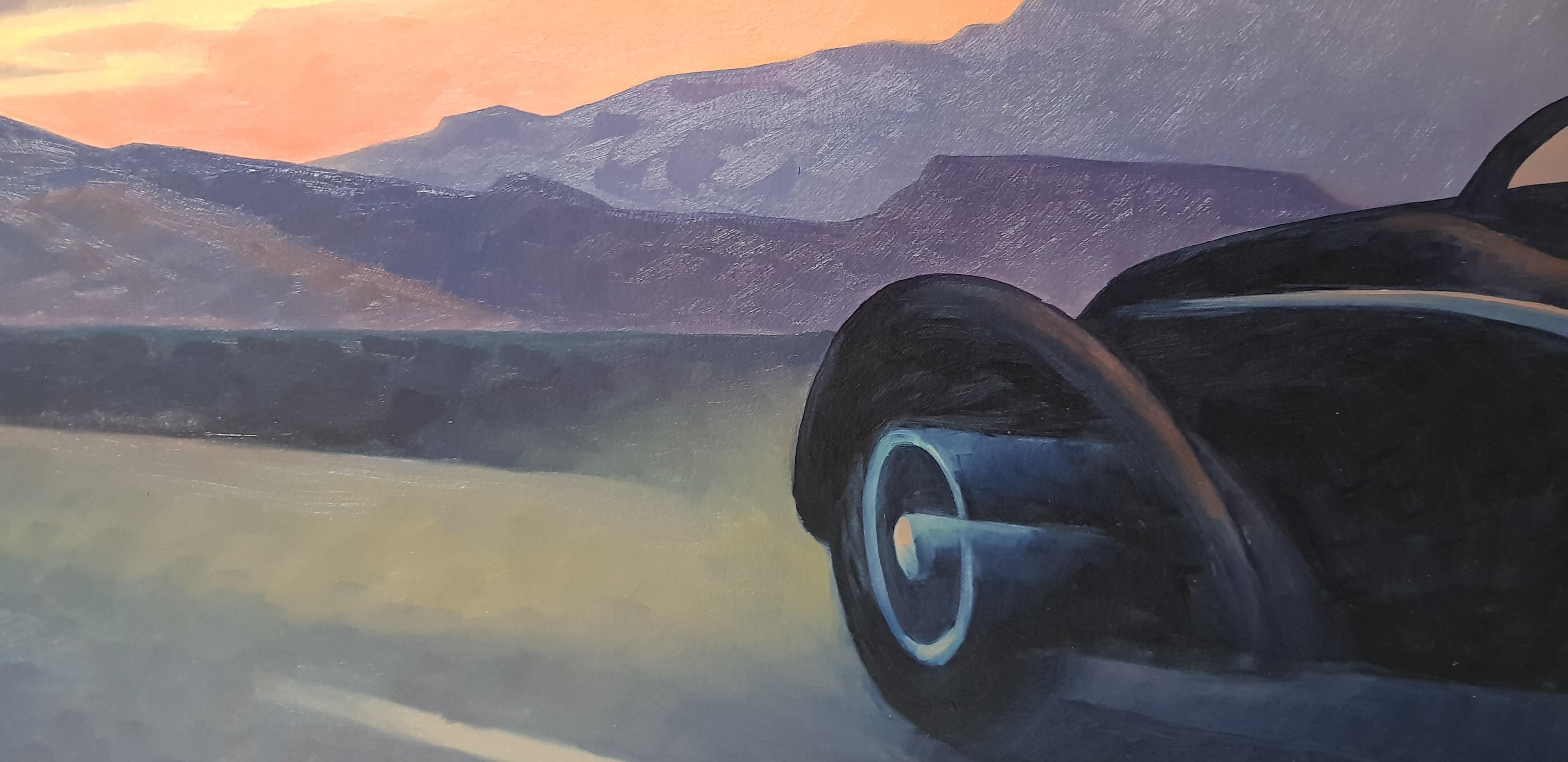 Ed Mell Desert Vibe Sunset Öl auf Leinwand Originalgemälde im Angebot 4