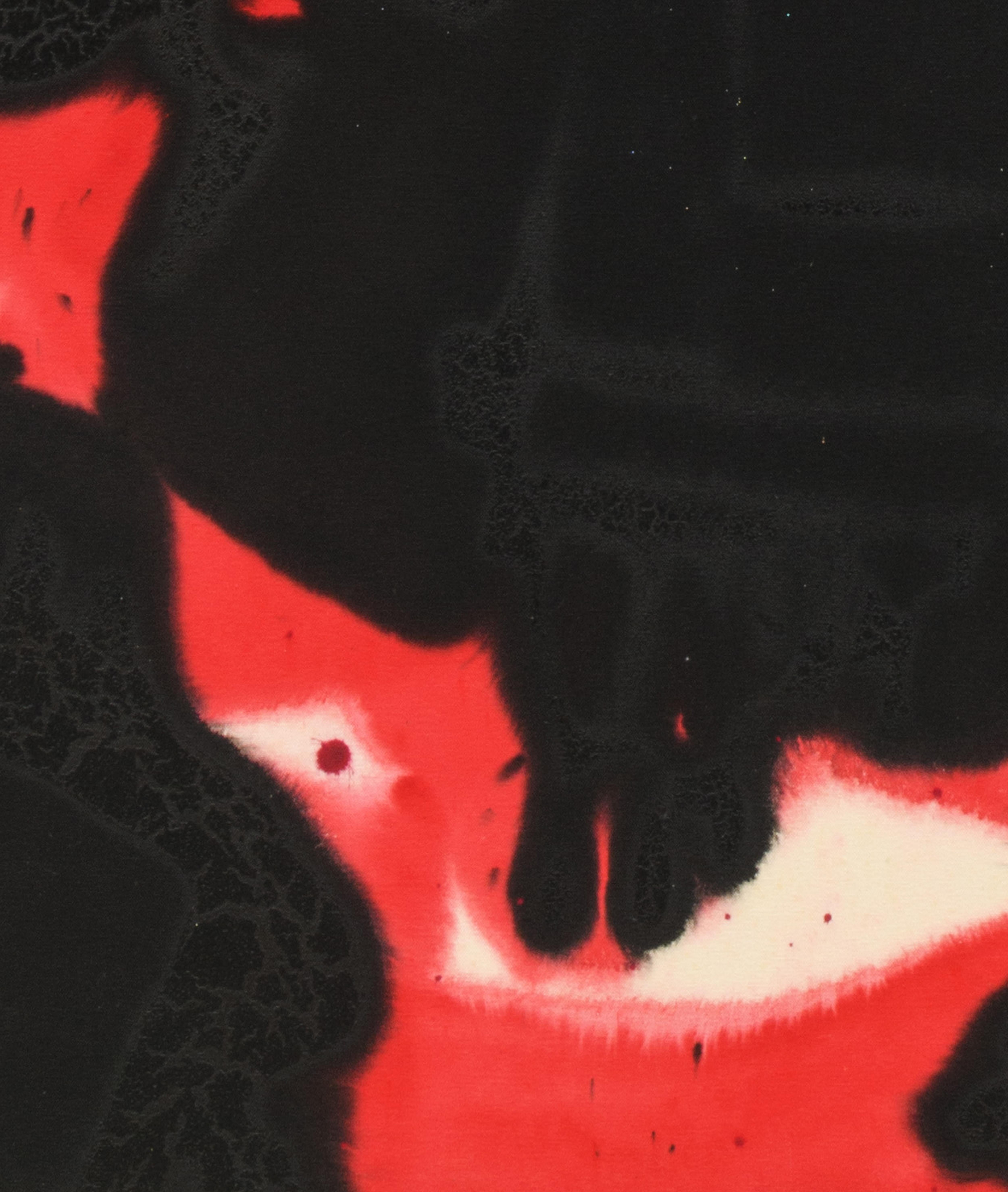 Il Grande Rosso - Painting Astratto di Ed Moses