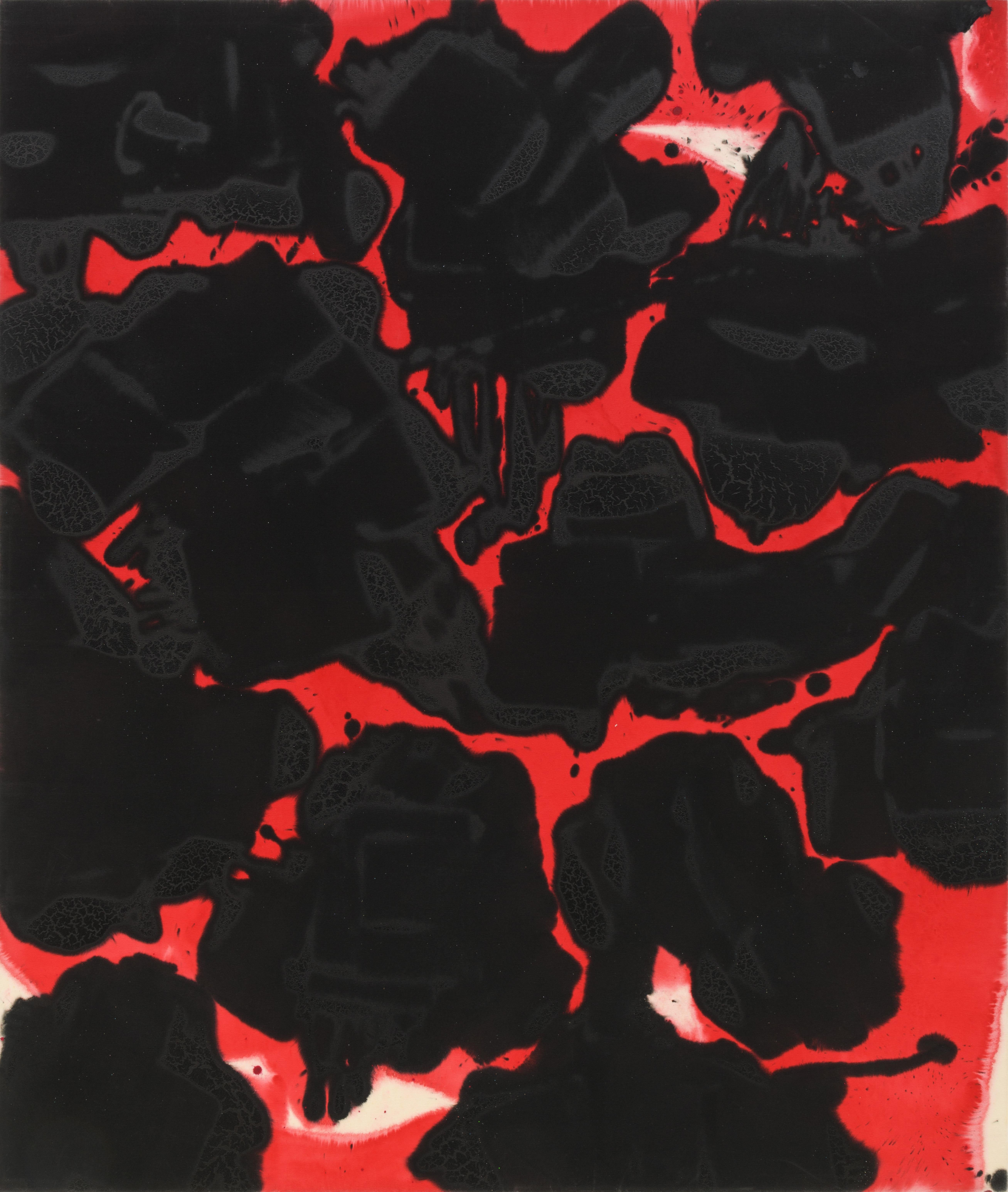 Ed Moses Abstract Painting - The Big Red One