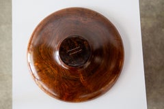 Ed Moulthrop (1916-2003) Black Walnut Footed turned Plate, 1960s Studio Craft