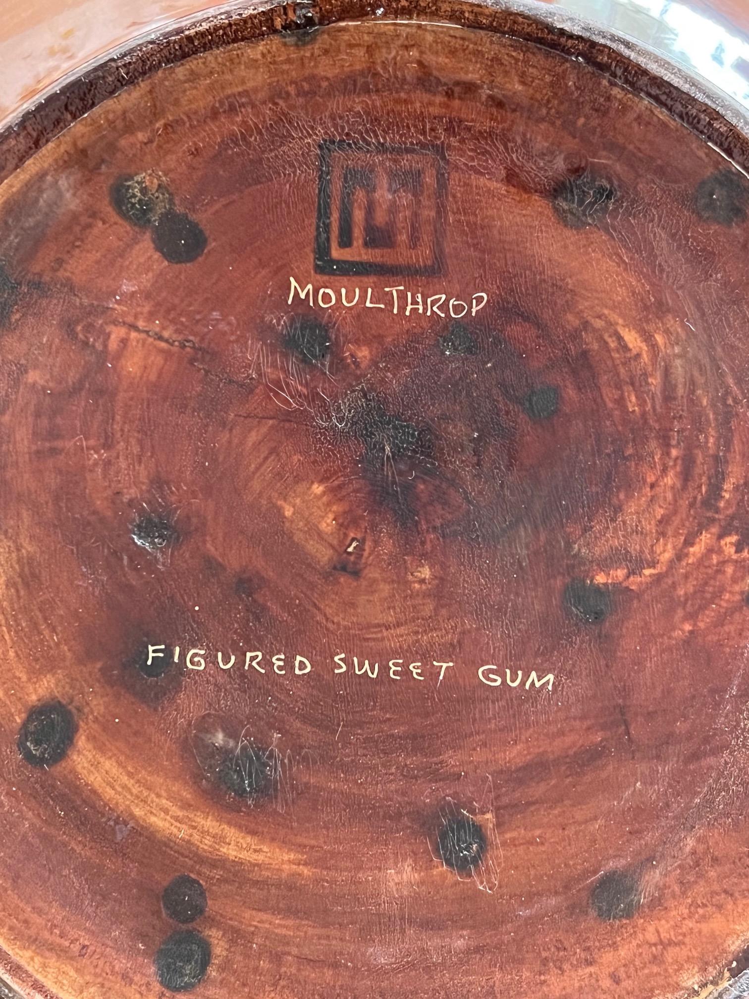 American Ed Moulthrop Large Bowl in Figured Sweetgum Wood