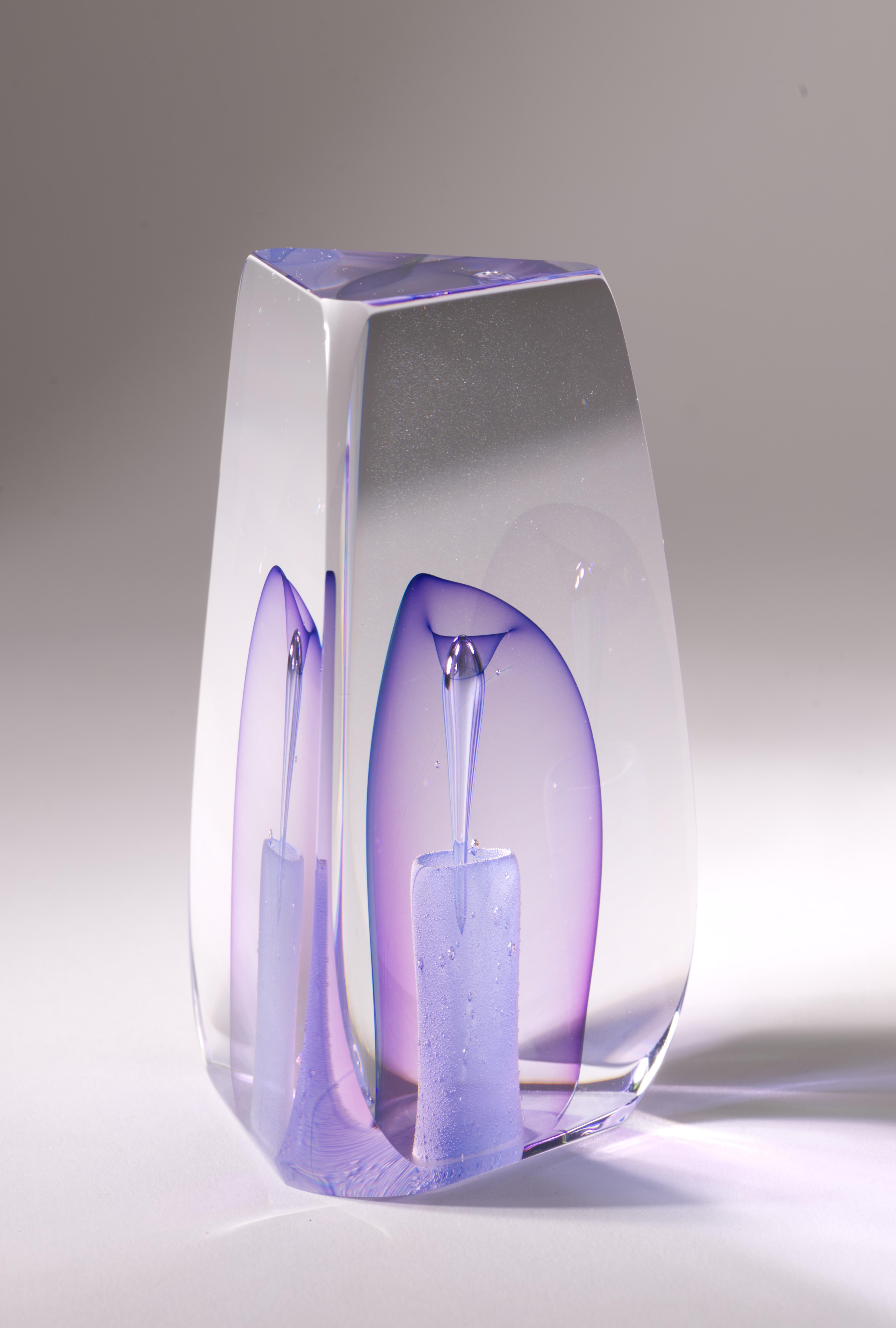 Américain Sculpture Op Art Sommerso d'Ed Nesteruk, American Studio Glass