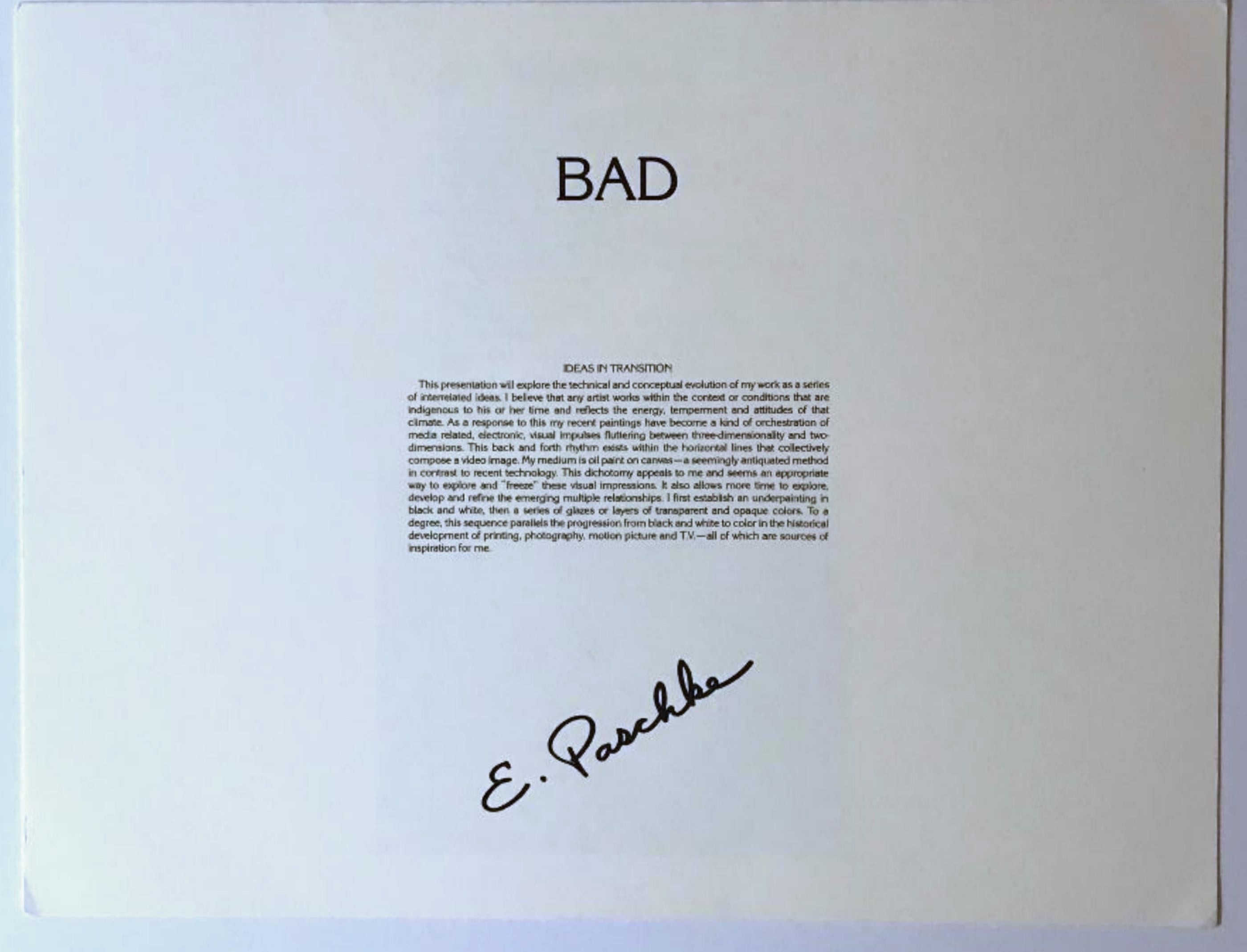 BAD ( sérigraphie et lithographie) du célèbre artiste expressionniste de Chicago - Contemporain Print par Ed Paschke