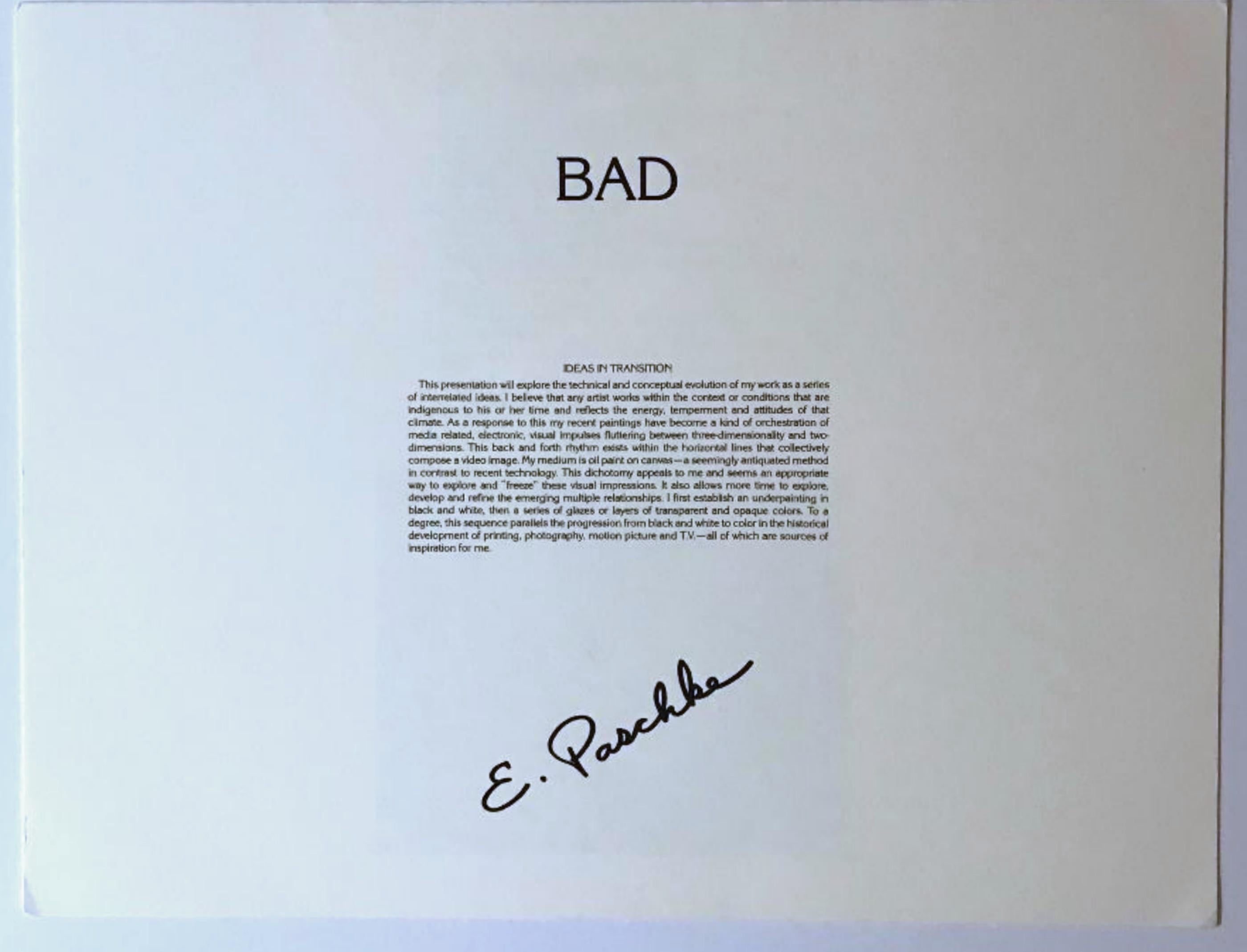 BAD (serigrafía y litografía) del renombrado artista expresionista de Chicago - Print Contemporáneo de Ed Paschke