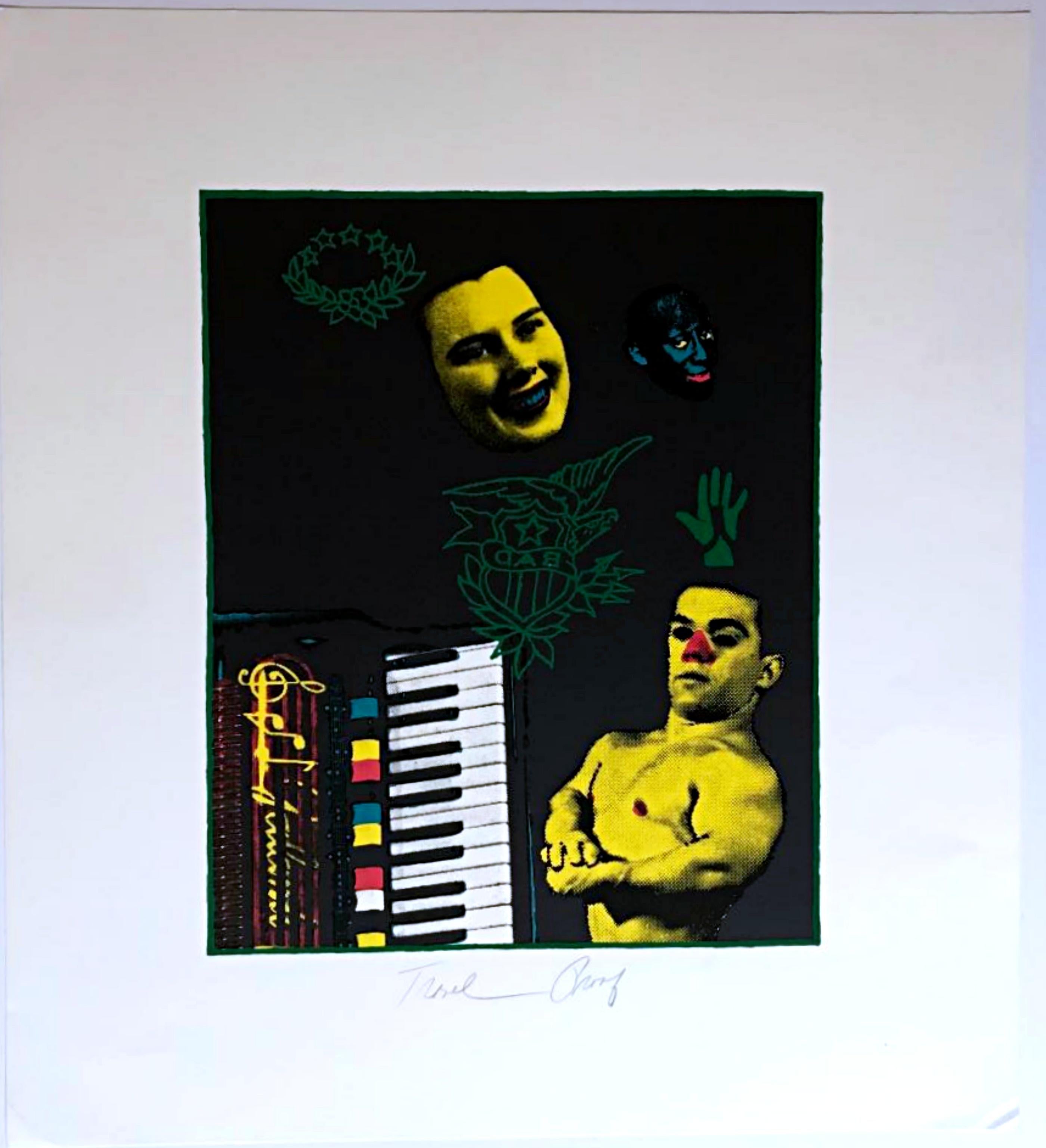 Ed Paschke Figurative Print - BAD (silkscreen and lithograph print) by renowned Chicago artist expressiionist