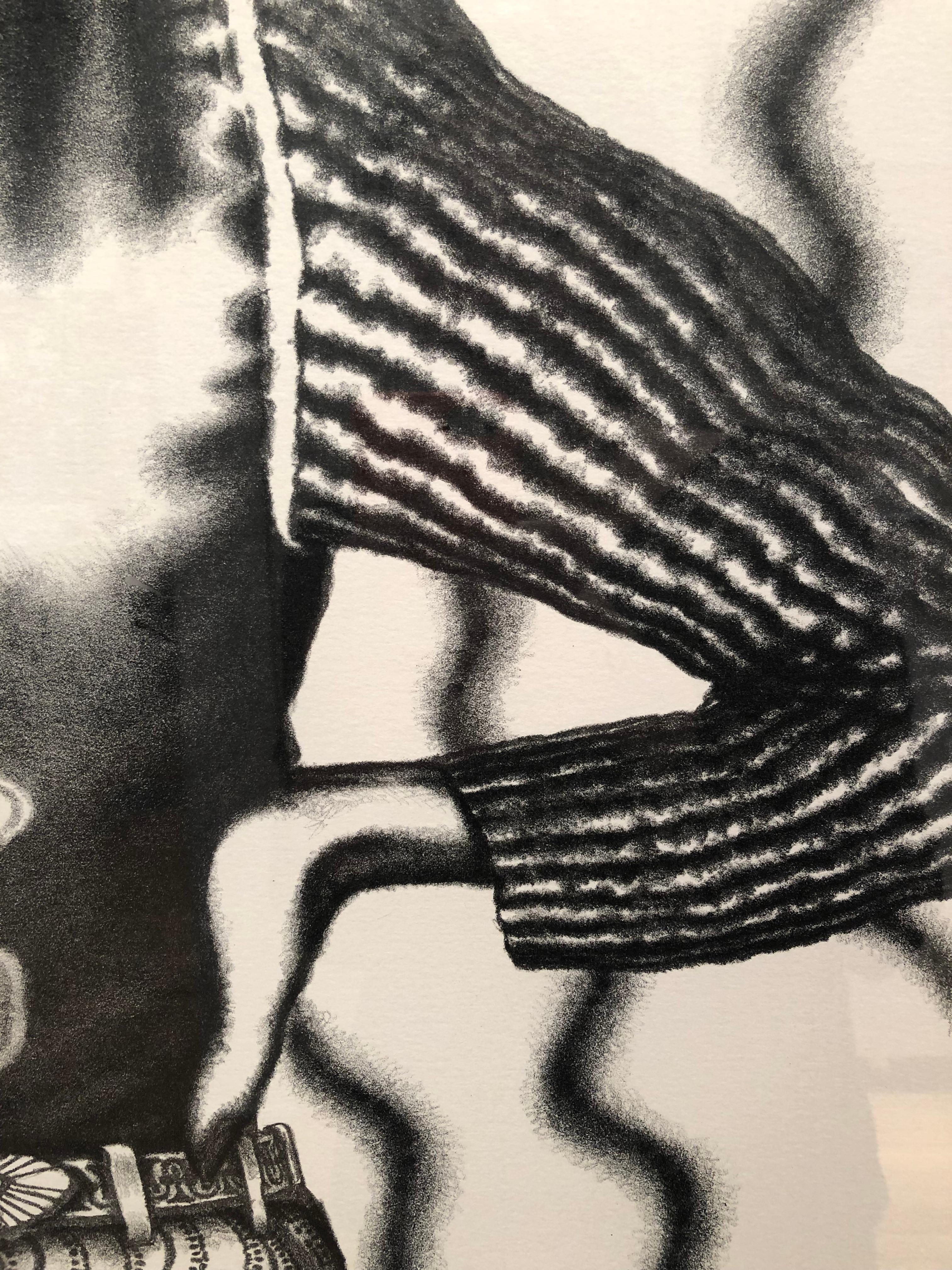 Hubert, Ed Paschke, lithograph on paper, black ink 3
