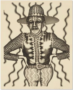 Vintage Hubert, Ed Paschke, lithograph on paper, black ink