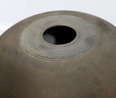 Ed Risak Small Sphere Traditional Raku Ceramic Sculpture